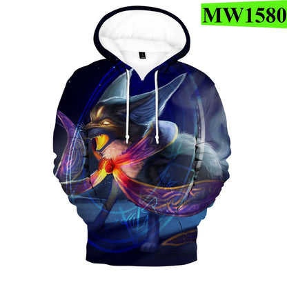 Beliebte Hip-Hop-Novelty-Hoodies und Sweatshirts mit komfortablem Fox-3D-Print für Herren/Damen und Erwachsene/Kinder, lässige Pullover
