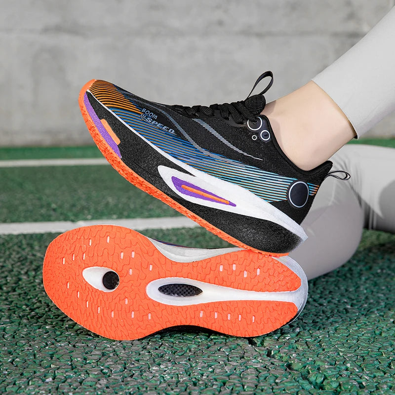2025 Men's And Women's Carbon Board Running Shoes Professional Marathon, Lightweight Rebound Cushioning Breathable Sports Shoes
