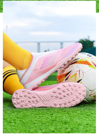 New Men Soccer Shoes Cleats Training Boys Sport Football Boots FG/TF Non Slip Match Breathable Adult Long Spikes Outdoor Sneaker