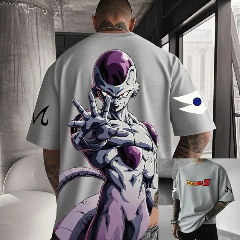 2026 Summer Dragon Ball Frieza Anime Men's T Shirt Cotton Women Short Sleeve Graphic Streetwear Casual Tops Hip Hop Y2k Clothes