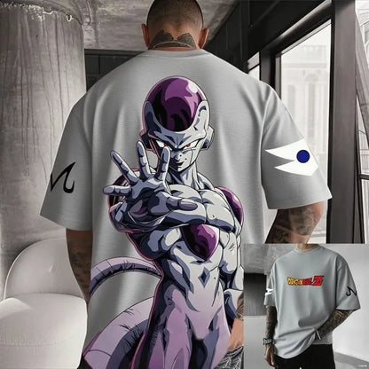 2026 Summer Dragon Ball Frieza Anime Men's T Shirt Cotton Women Short Sleeve Graphic Streetwear Casual Tops Hip Hop Y2k Clothes