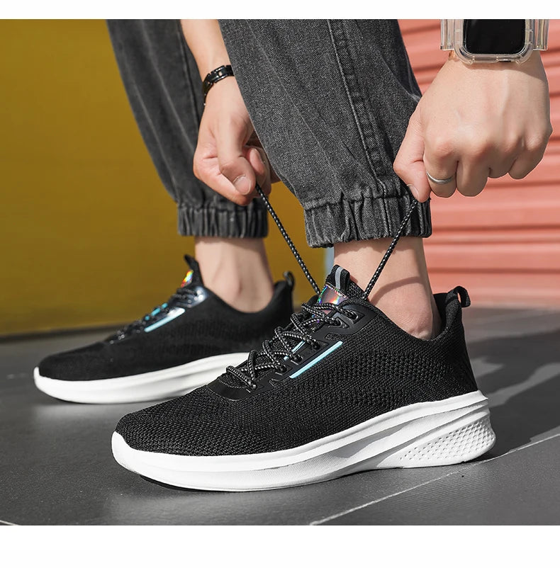 Leather Men's Sneakers Trendy Casual Italian Breathable Leisure Male Sneakers Non-Slip Footwear Men Vulcanized Shoes