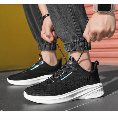 Leather Men's Sneakers Trendy Casual Italian Breathable Leisure Male Sneakers Non-Slip Footwear Men Vulcanized Shoes