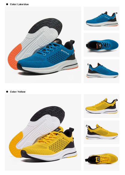 Baasploa Scarpe da running uomo nuove in mesh traspirante, sneakers sportive taglie forti 41-48, scarpe casual classiche da uomo antiscivolo per outdoor, comfort elevate
