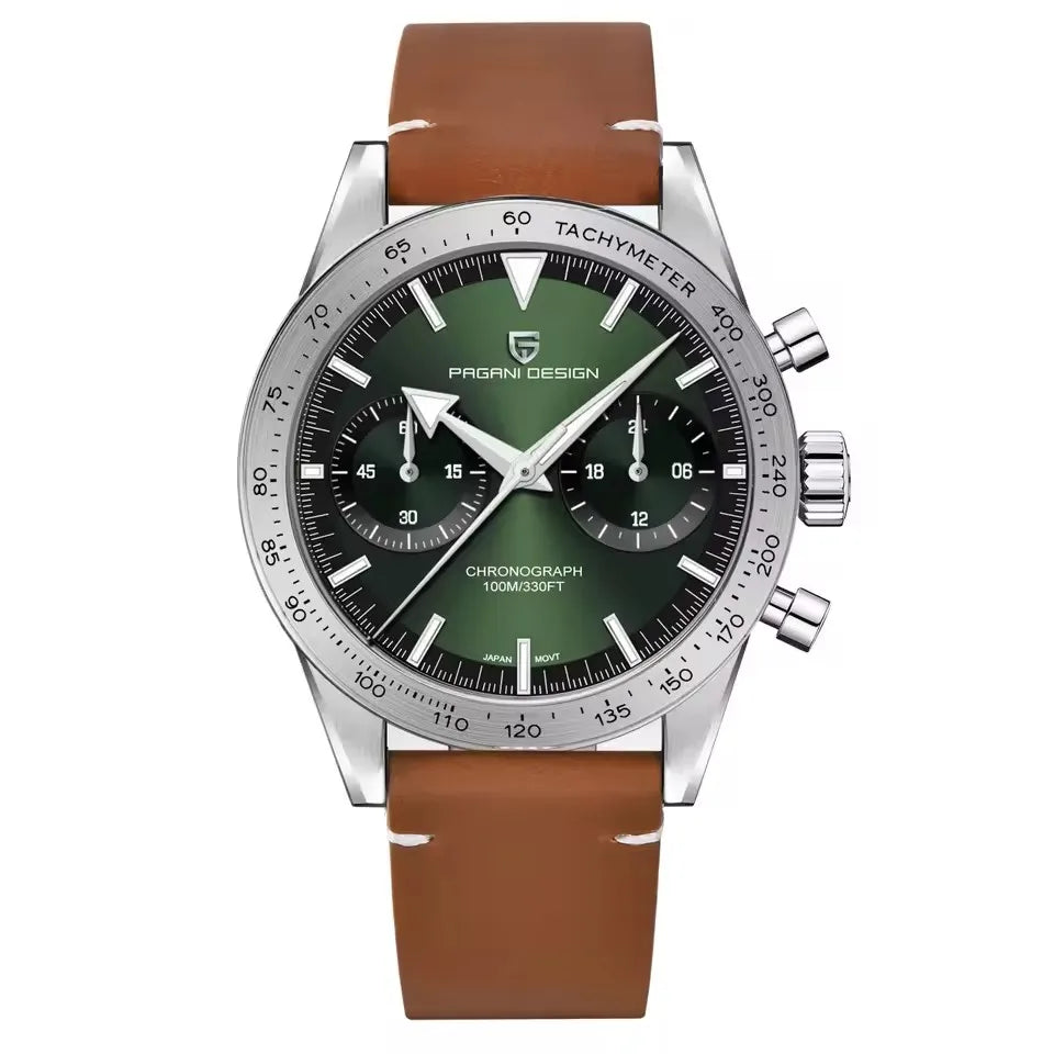 PAGANI DESIGN New 2026 Retro Luminous Moon Watch men Quartz speed Sport Chronograph AR Sapphire mirror VK64 Steel Men's Watches