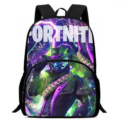 Kids School Backpack with Front Pocket, Light Weight Cartoon Fortnite Children Backpack For Age 6-9, Bags For Boys Girls