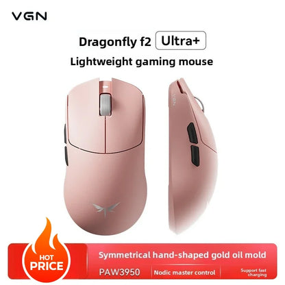 Mouse gaming esports VGN Dragonfly F2 ProMax/Ultra 42000DPI 0.125ms per CS:GO, latenza cablata/wireless Dual 8K, 3 modalità, PAW3395/3950