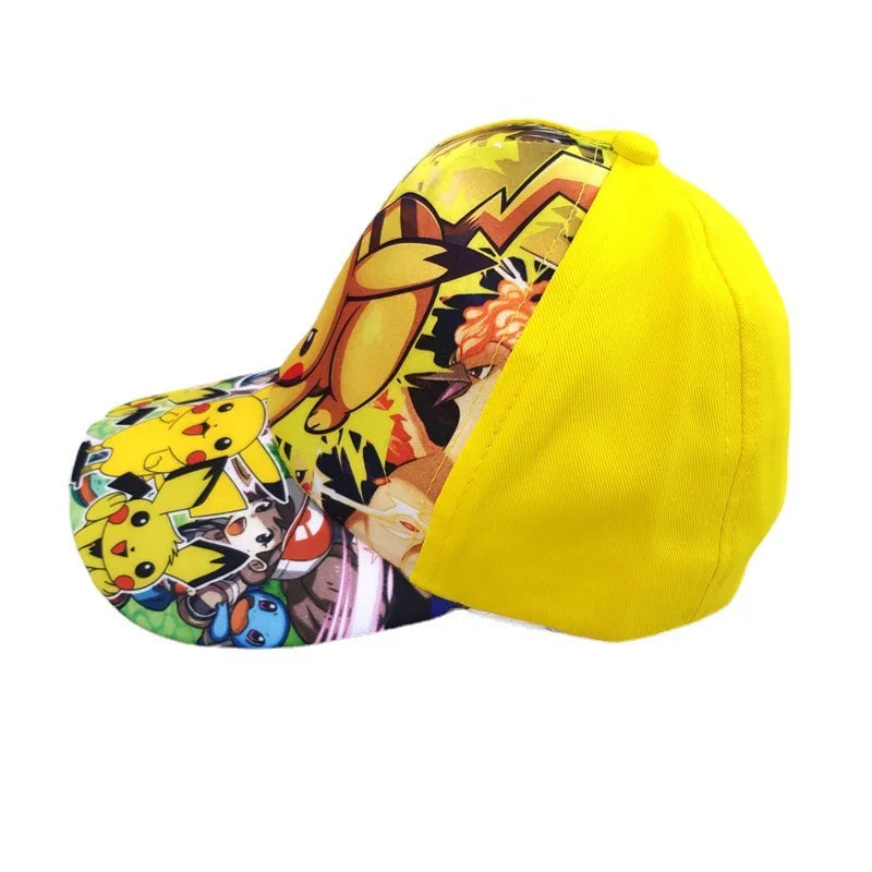 Cartoon Pokemon Baseball Cap Pikachu Hat Adjustable Pokemon Cosplay Hip Hop kids Girls Boys Anime Figure Toys children Gifts