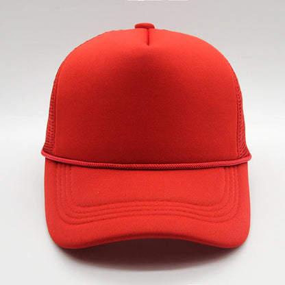 5 panel Trucker Caps Men Women Plain Blank Foam Mesh Baseball Cap With Rope Summer Breathable Outdoor Sport Sun Visor Hats