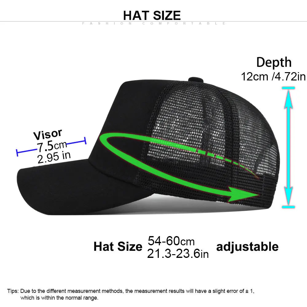 Customized Logo Hard Top 5 Panels Mesh Baseball Cap For Men Women Advertising Cap Breathable Sun Hat Solid Color Visor Gorra