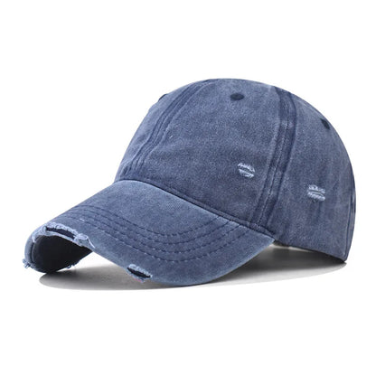 Distressed Baseball Cap Dad Hats for Men Women Vintage Washed Cotton soft crown Hat Adjustable Low Profile Unisex Style Headwear
