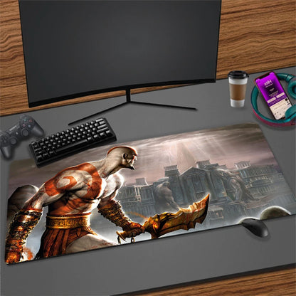 Xxl Mouse Pad God of War Gaming Accessories Keyboard Computer Desk Mat Game Big Carpet 90x40 Large Gamer Cabinet Table Mousepad