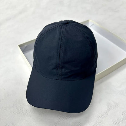 Summer Quick-dry Baseball Cap for Men Sun Hat Solid Color 100% Polyester Adjustable Cool Outdoor Riding Hiking Caps for Male