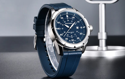 SAPPHERO Herrenuhr – Luxuriöse Quarzuhr, wasserdicht bis 50 m, ausgestattet mit einem importierten Uhrwerk und einem Edelstahlgehäuse – Eine ideale Geschenkidee für Herren.