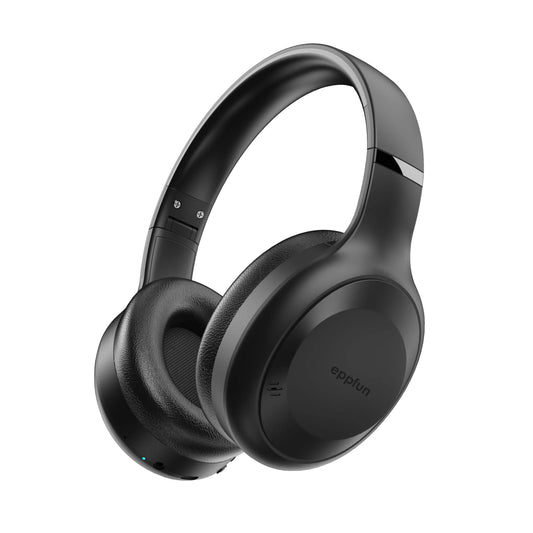 Casque Bluetooth 5.4 supra-auriculaire avec transmission et réception Auracast, entrée AUX 3,5 mm, batterie 500 mAh, codecs audio SBC AAC LC3