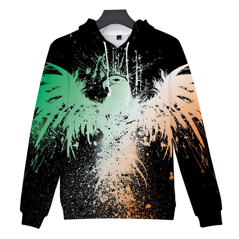 Classic Dolphins tigers wolves galloping horses animal 3D Print Hoodies Long Sleeve Sweatshirts Adult/Child Casual Pullovers