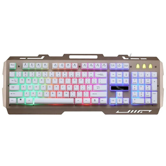 USB Keyboard G700 Waterproof Business Personality Mechanical Feel Metal Glow Mobile Phone Stand Gaming Keyboard