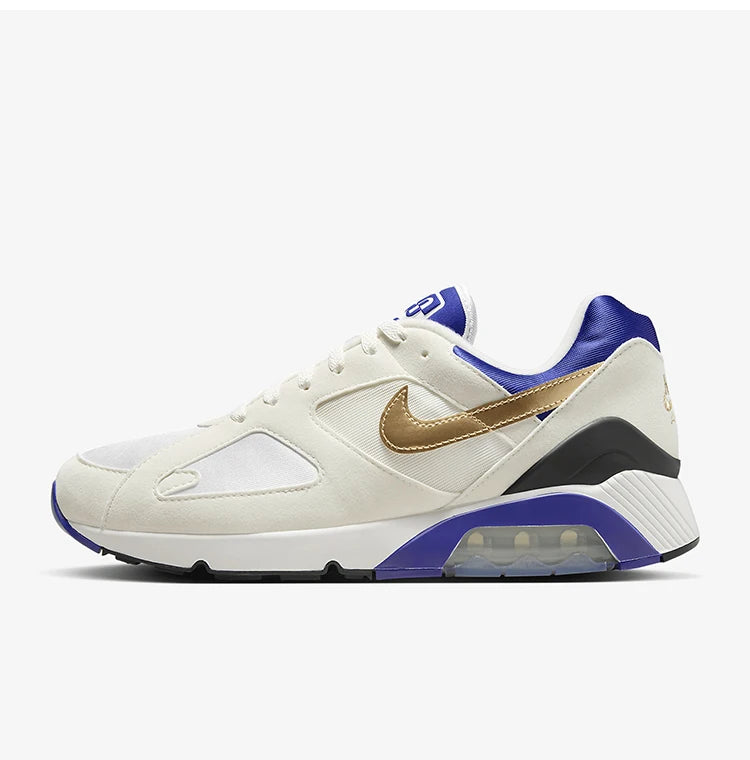 Nike Air Max 180 FJ9259-100 genuínos para homem, ténis de corrida duráveis e com bom suporte