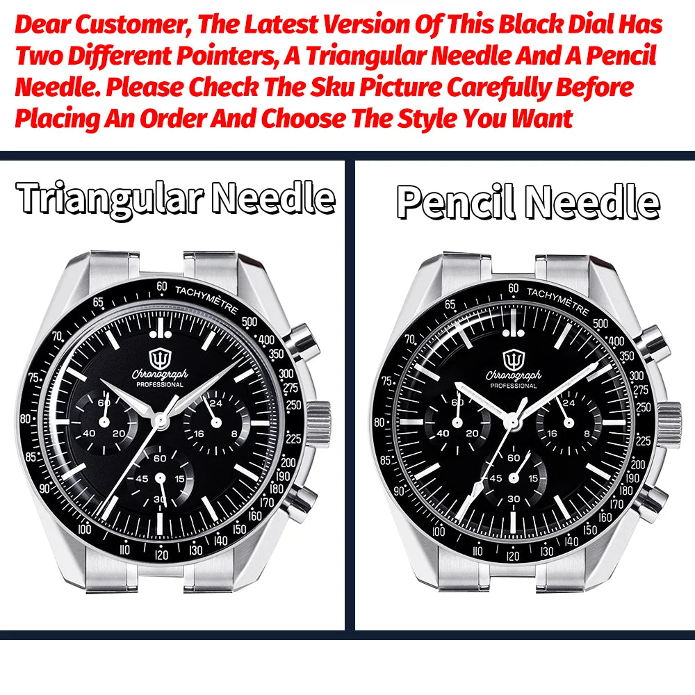 Watchdives New Wd1863 Quarz-Herrenuhr VK63 Chronograph Bubble-Saphirglas Wasserdicht 39Mm Stahl Top-Marke Luxus-Business-Uhr