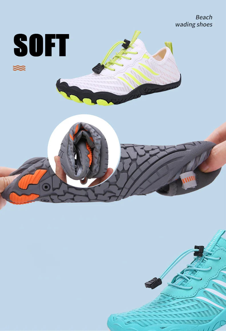 Men and Women Water Shoes, Aqua Shoes, Drainage Beach Sports Swim Sandals, Quick Dry Boating Barefoot Diving Fishing Surfing Sneakers