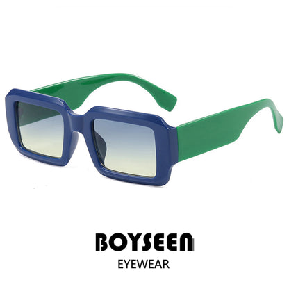 BOYSEEN Thick Frame Rectangle Sunglasses For Man Can Make Prescription Lens 2026 Street Style Orange Sunglasses