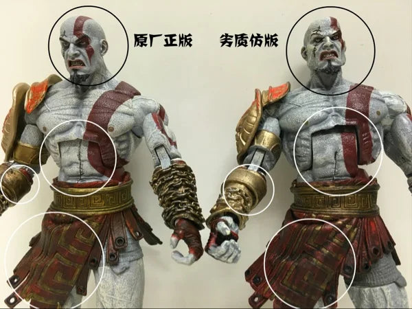 18CM Boxed NECA God of War Sparta Ghost Kratos Father Son Edition Atreus Action Doll Model Joint Mobile Toy Gift
