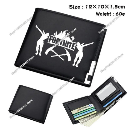 Fortnites Wallets for Kids Anime Fortress Night Wallet Cartoon Card Holder Bag Leather Short Purse Fashion Fold Purses Boys Gift