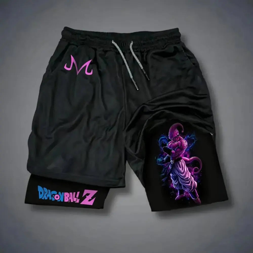 Dragon Ball Summer Men's Shorts Anime Printed Sports Pants Breathable Quick Drying Double Layer Shorts Gym Pants 2026 Streetwear