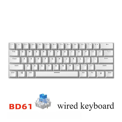 Mechanische 60%-Gaming-Tastatur, Gamer-Keyboard, mechanische Tastaturen für PC, Laptop und Büro, Mini-Keyboard, Klavye, Tasten, weiß