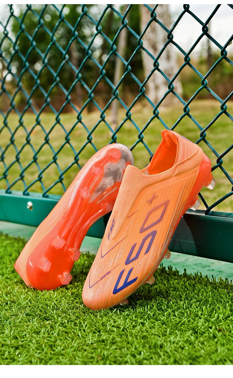 Sapatilhas de Homem Novas com Pitons para Relva, Ténis de Futebol de Alta Qualidade, Chuteiras de Futsal Antiderrapantes para Interior, Modelo Cano Alto para Exterior Mais Vendido