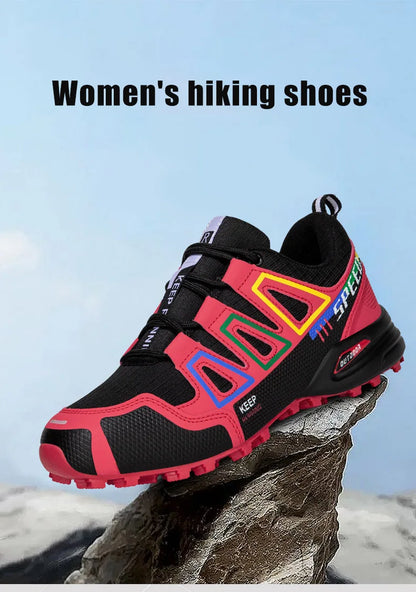 Unisex Outdoor Hiking Shoes Lace-Up Non-Slip Lightweight Men Tactical Training Sports Shoes Women Lockless Casual Cycling Shoes