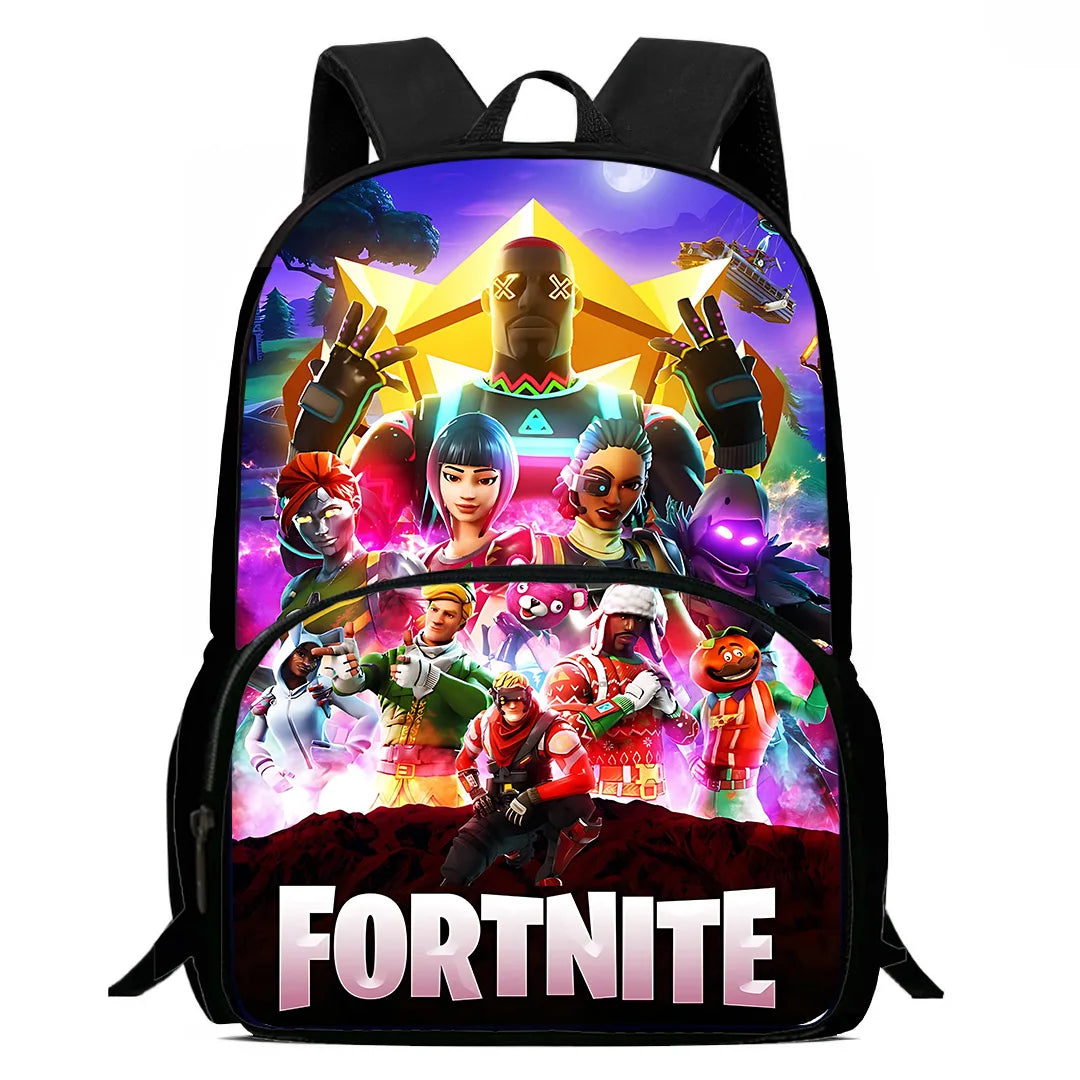 Beliebte FortniteS Gaming-Rucksäcke für Kinder, Jungen und Mädchen – Geburtstagsgeschenk für Schüler, Schulrucksack mit großem Fassungsvermögen, robuster Camping-Rucksack