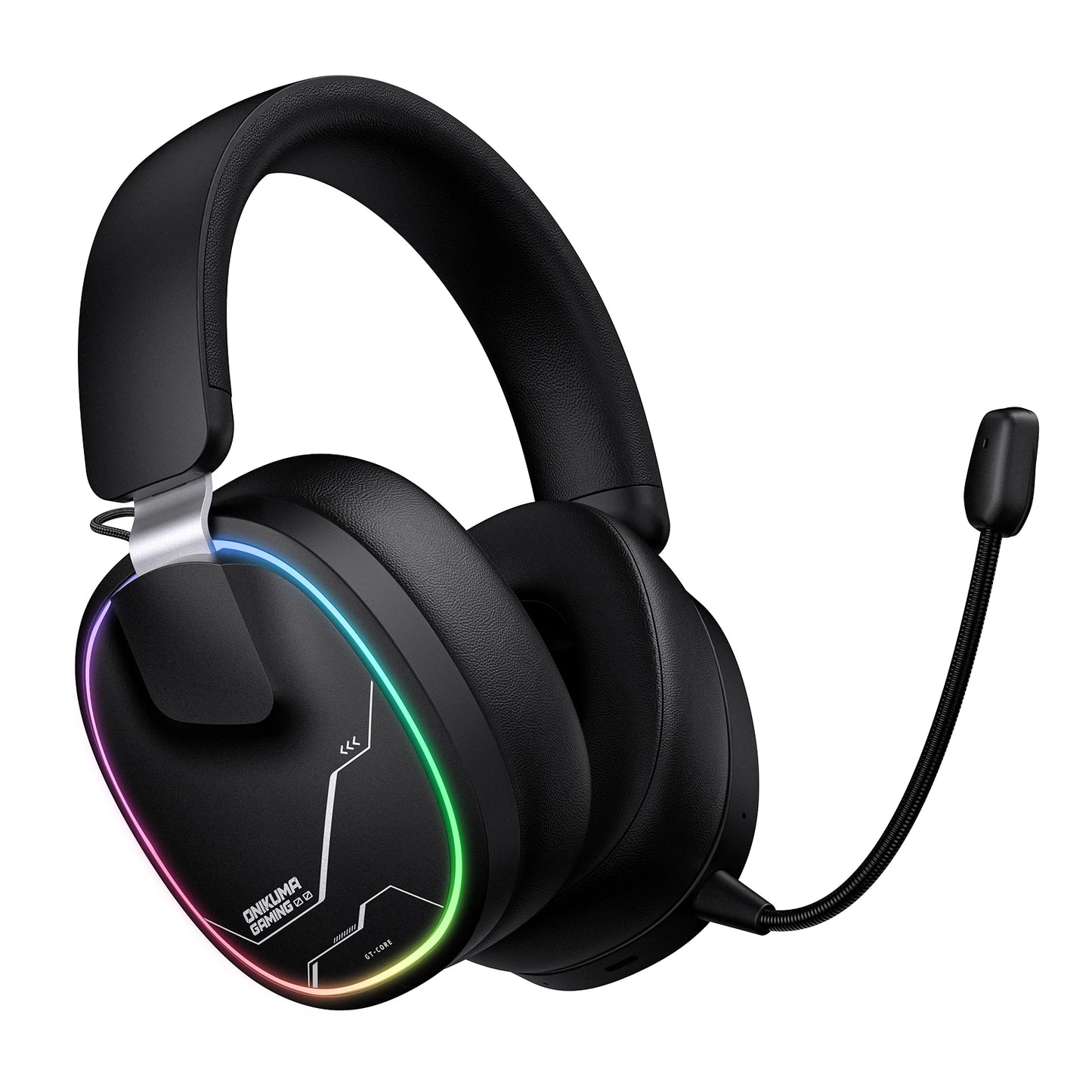 ONIKUMA GT808 Wireless Gaming Headset with 45dB Active Noise Cancelling, Hi-Res Audio, 2.4GHz, Bluetooth 5.3, Wired, 60H Battery for PC, PS5 & Switch