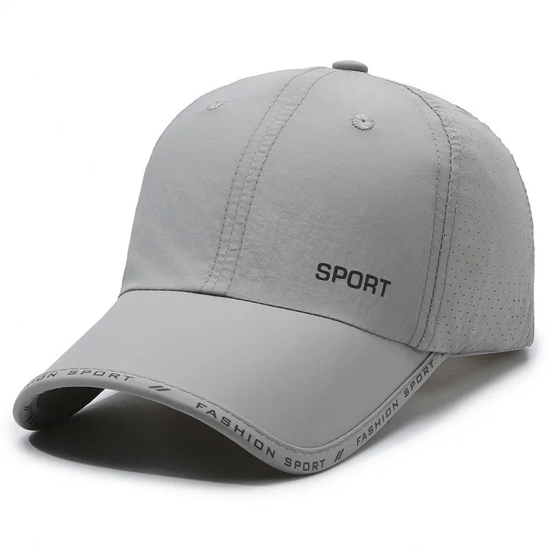 Quick Drying Solid Baseball Cap, Sunscreen Breathable Adjustable Cycling Hiking Fishing Sports Trucker Hat For Women & Men