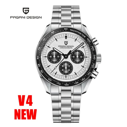 PAGANI DESIGN ‘New Moon’ Men’s Watch – Luxury quartz watch, chronograph, sapphire crystal with anti-reflective coating, ceramic bezel, luminescent hands