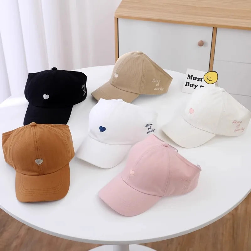 Fashion Kids Baseball Caps for Boys Girls Sun Hat Hollow High Ponytail Caps Children Sunshade Baseball Caps for age 4-12 Years