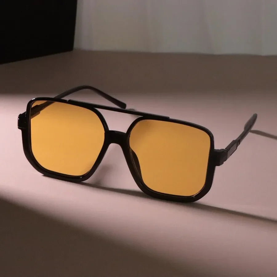 Classic Square Designer Sunglasses Women Men Big Frame Mirror Sun Glasses Female Male Outdoor Trendy Brand Oculos De Sol