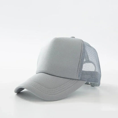 Custom Hat with Logo Printing Polyester Mesh Trucker Hat Adjustable Dad DIY Logo Baseball Cap for Men Women