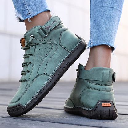 Shoes for Women Spring/Autumn Handmade Leather Casual Shoes Fashion Soft Casual Walking Sneakers Breathable Women's Ankle Boots