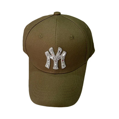 MY Rhinestone Hat Female Spring and Fall Street Casual Outdoor Duck Tongue Cap Fashion Versatile Baseball Cap Sunshade