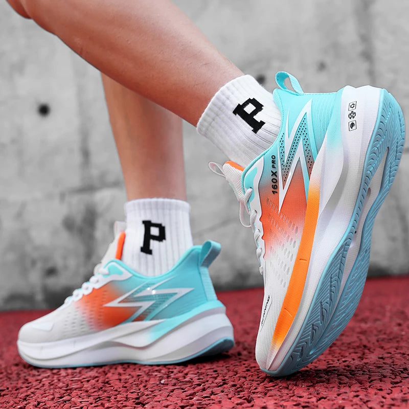 Spezielle Marathon-Laufschuhe für Herren und Damen, atmungsaktiv, leicht, mit Carbonplatte, komfortable, rutschfeste Sportsneaker
