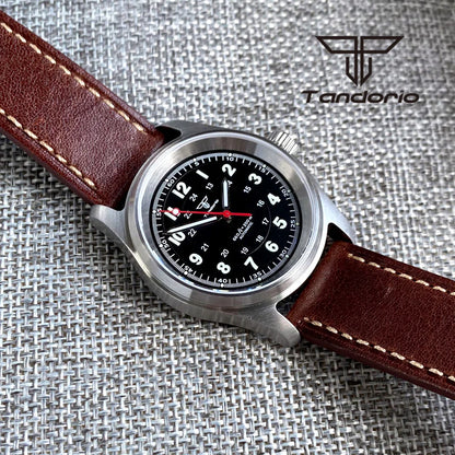 Tandorio 36mm Fashion 20BAR automatische Taucher- und Pilotenuhr für Herren und Damen, NH35/PT5000/Miyota8215 Uhrwerk, Saphir-Armbanduhr, grüne Leuchtmasse