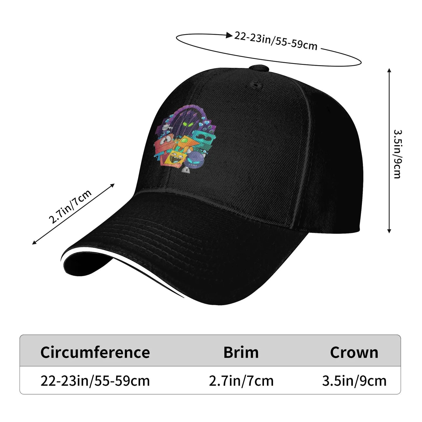 Geometry Gaming Cube Dash Baseball Caps Hip Hop Extreme Demon Sandwich Cap Unisex Style Adjustable Dad Hat Running Golf