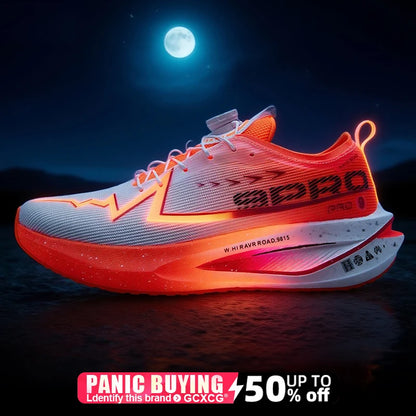 Men Marathon Running Shoes Carbon Board Speciality Sports Breathable Lightweight Women's Comfortable Athletic Nonskid Sneakers