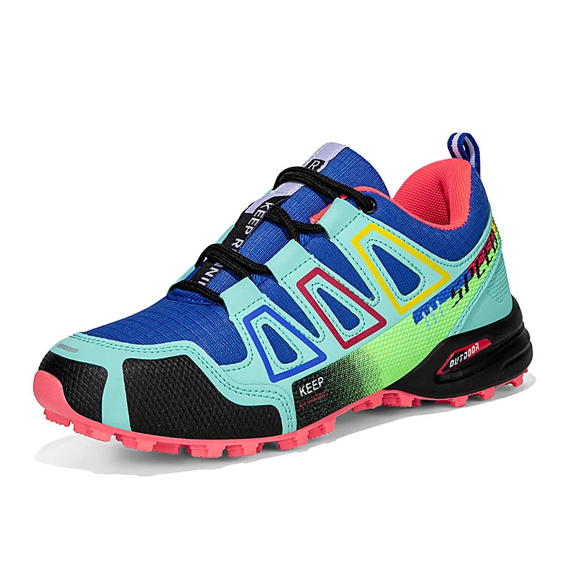 Unisex Outdoor Hiking Shoes Lace-Up Non-Slip Lightweight Men Tactical Training Sports Shoes Women Lockless Casual Cycling Shoes