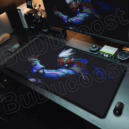 Tapete de rato gaming Overwatch Anime Girl grande XXL com impressão HD, base para teclado de computador, portátil e escritório, tapete de secretária em borracha macia 900x400 MM