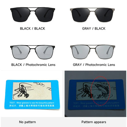 New Photochromic Polarized Sunglasses Man High Quality UV400 Sun Glasses Outdoor Driving Fishing Pilot Eyewear