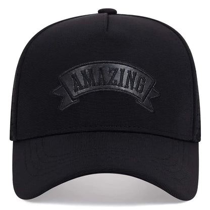 Unisex AMAZING bogstavbroderede baseballkasketter til forår og sommer, udendørs, justerbare, afslappede hatte, solbeskyttelseshatte