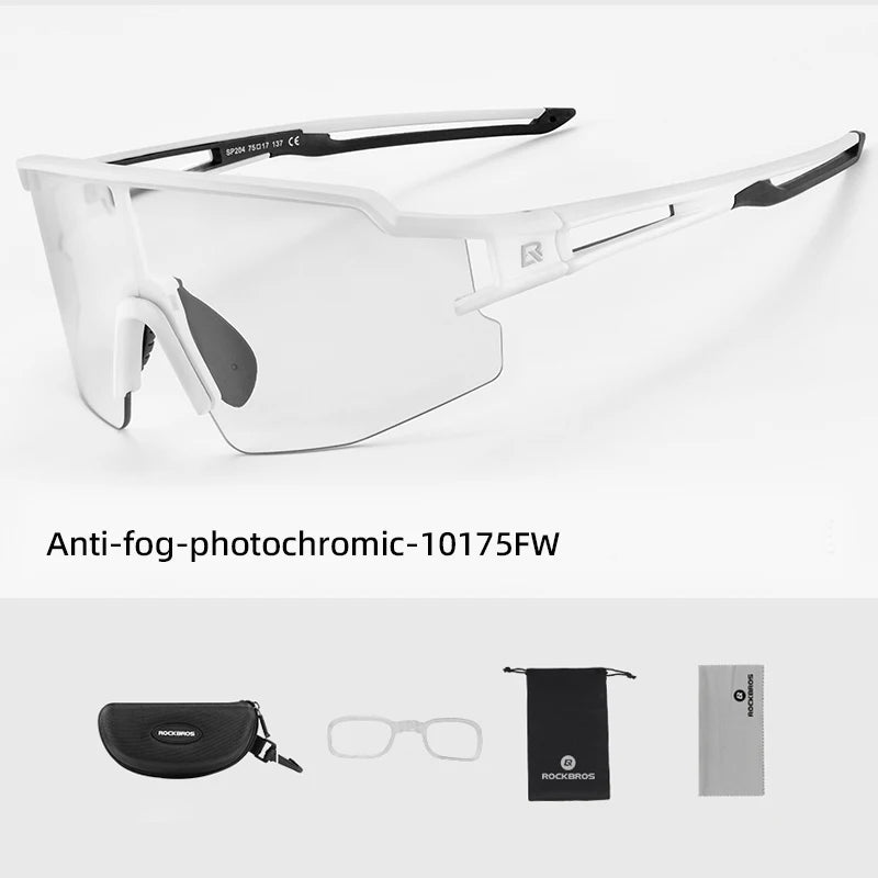 ROCKBROS Cycling Glasses Photochromic Glasses Bicycle Glasses Eyewear Goggles Windproof Bicycle Outdoor Sports Sunglasses