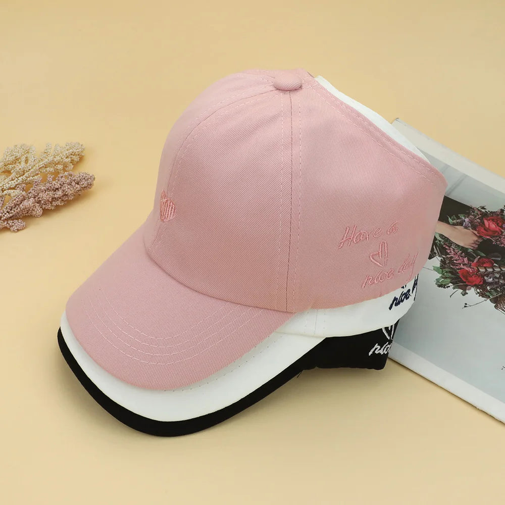 Fashion Kids Baseball Caps for Boys Girls Sun Hat Hollow High Ponytail Caps Children Sunshade Baseball Caps for age 4-12 Years